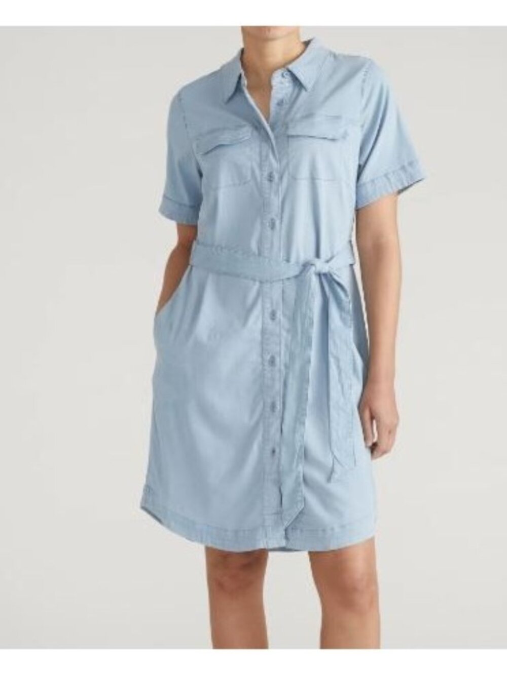 Universal Standard Perfect Tencel Chambray Shirtdress Women Size Medium NWT
